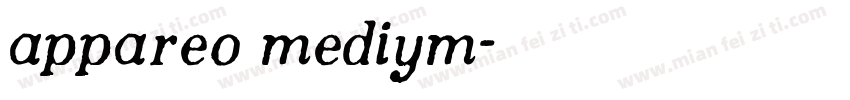 appareo mediym字体转换